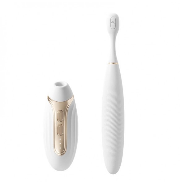 MizzZee - White Joylight Smart Dual Vibrator (Smart APP Model - Chargeable) MizzZee - White Joylight Smart Dual Vibrator (Smart APP Model - Chargeable)